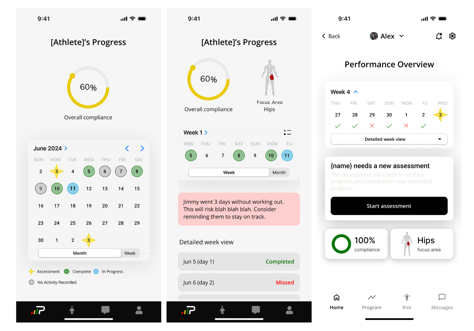 Early monthly calendar grid explorations