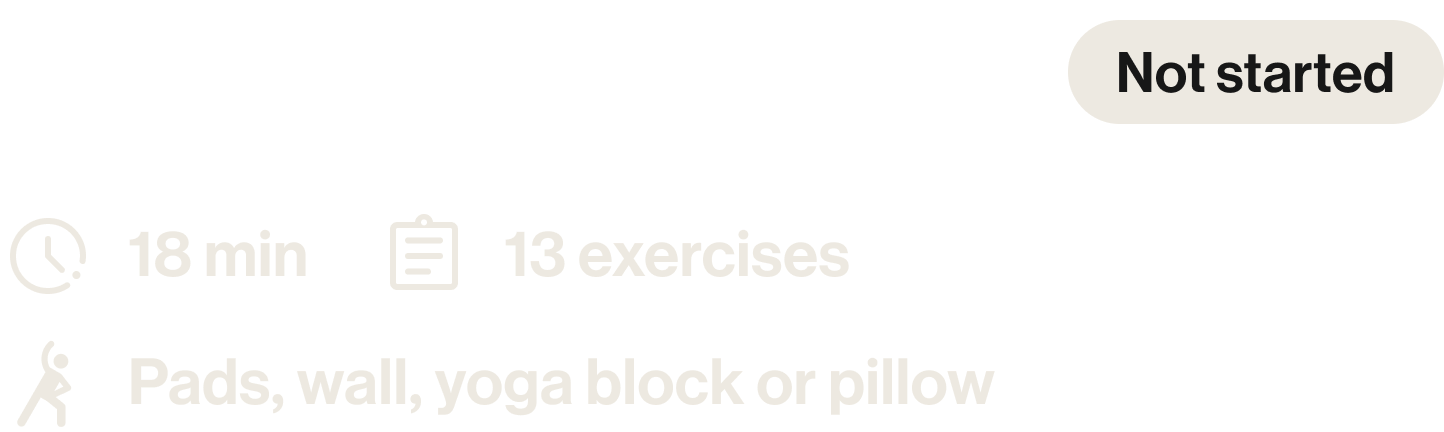 Workout context shown clearly at the top of the screen